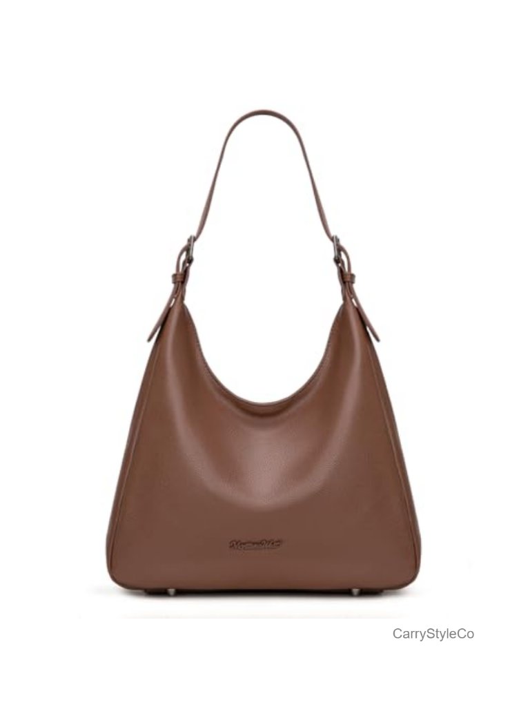 Slouchy Hobo Bag Purse Faux Leather Shoulder Handbag Multi-Pocket Tote